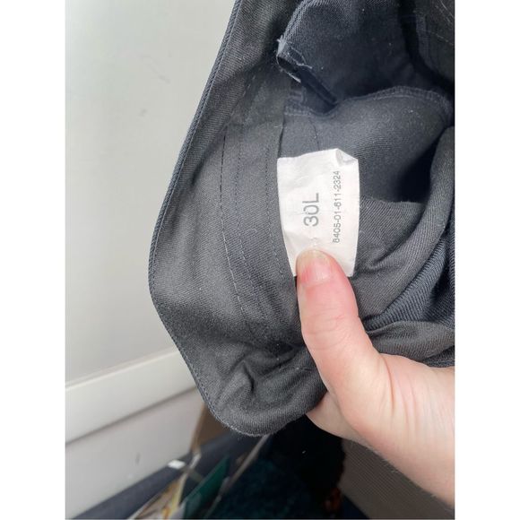 Vintage Navy Wide Leg Sailor Flared Black Zipper Front Pants size 30L - Picture 14 of 15